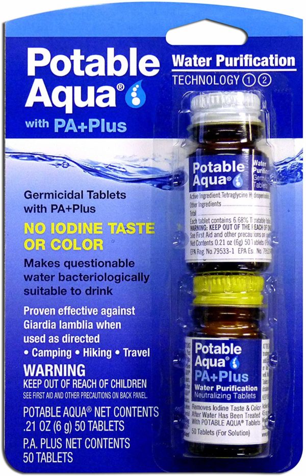 Potable Water Purification Tablets